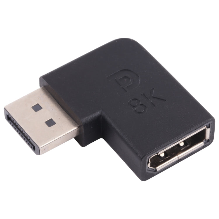 8K DisplayPort Male to DisplayPort Female Elbow Adapter