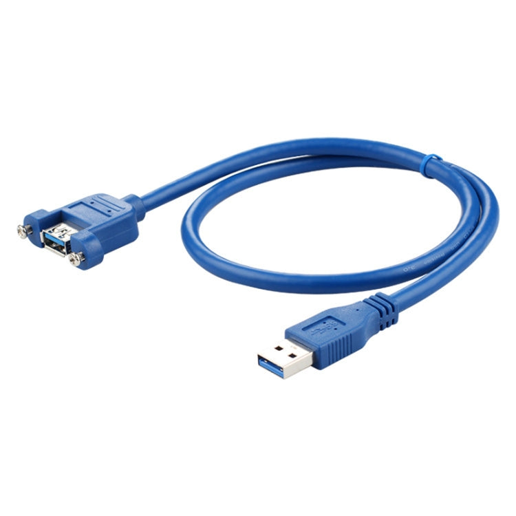 USB 3.0 Male to Female Extension Cable with Screw Nut, Cable Length: 1.5m