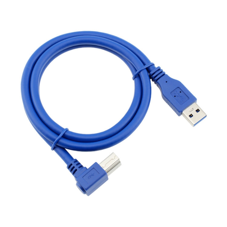 USB 3.0 A Male to Right 90 Degrees Angle USB 3.0 Type-B Male High Speed Printer Cable, Cable Length: 2.5m