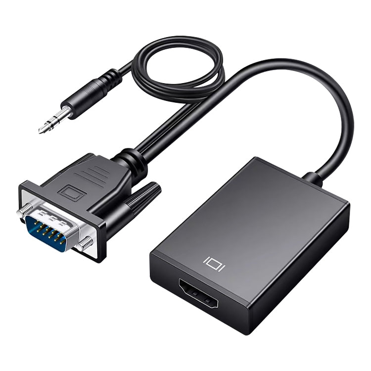 HDCO-VGAM2 1080P VGA Male to HDMI Female Converter with 3.5mm Audio Cable