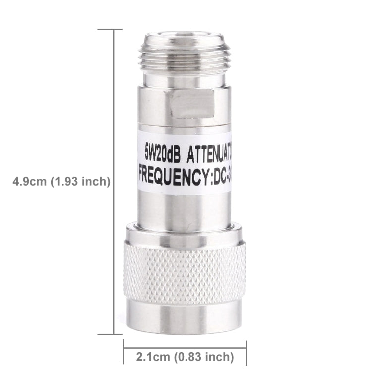 5W 20dBi N Female to N Male DC-13GHz Frequency Gain Attenuator