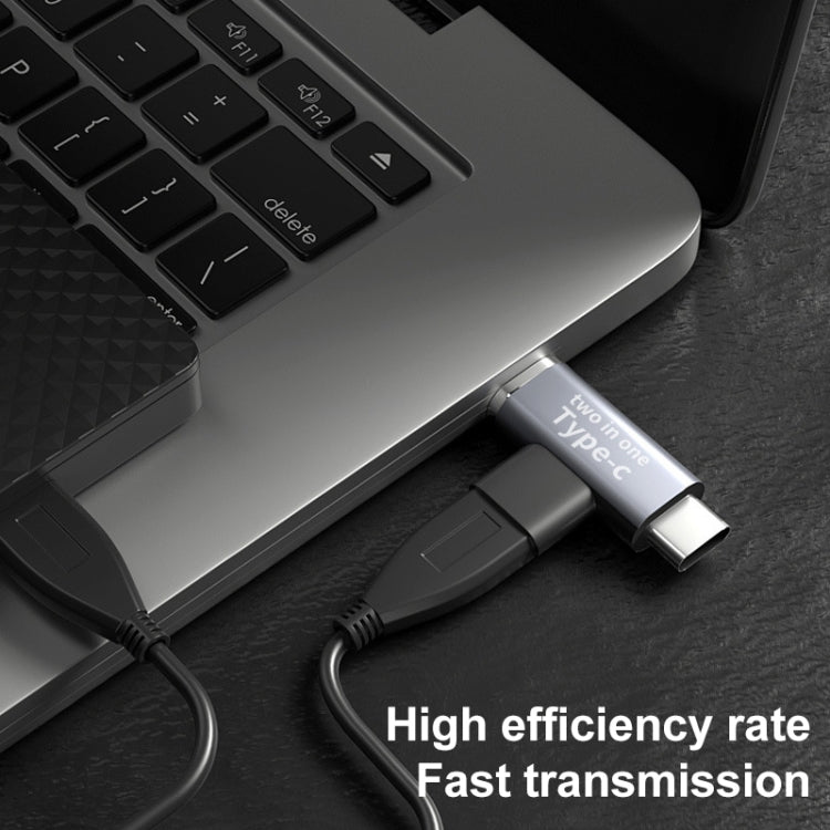 USB-C / Type-C Female to USB-C / Type-C Male + Micro USB Male Converter