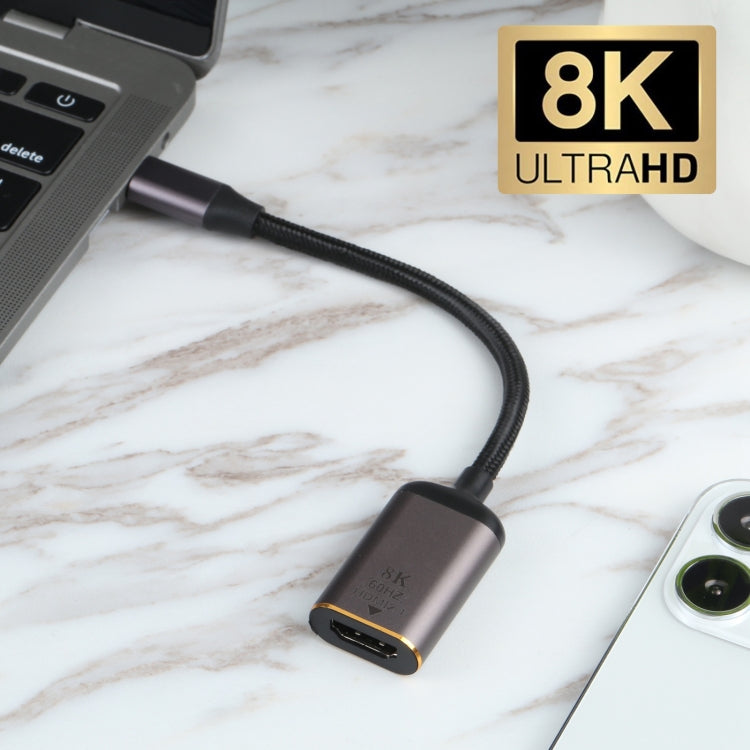 8K 60Hz HDMI Female to USB-C / Type-C Male Adapter Cable