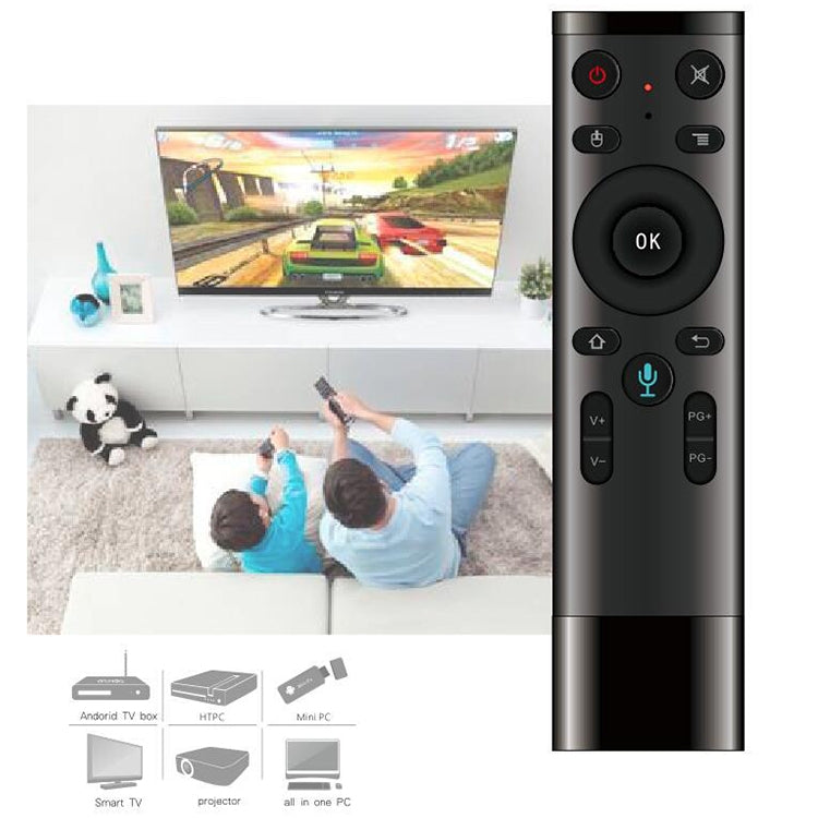 Q5 Gyroscope + Voice Foreign Version USB 2.4G Wireless Voice Flying Mouse Remote Control, Support Set-Top Box / Computer