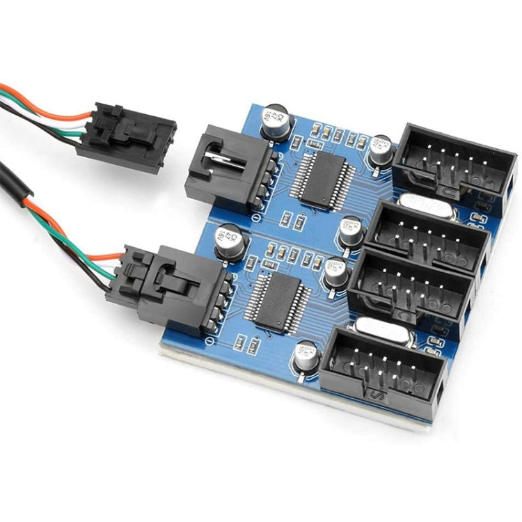 Rocketek HC427 9 Pin USB2.0 HUB Adapter One-to-Four Splitter Circuit Board