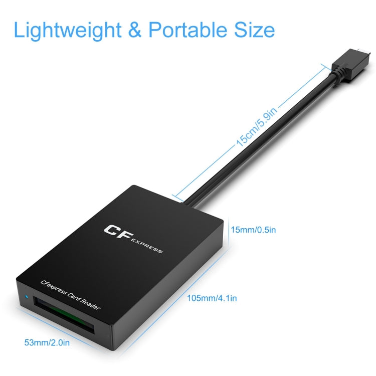 Rocketek CR315 USB3.1 Gen2 Type-C CFexpress Type B Card Reader