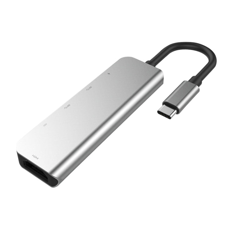 5 in 1 HDMI + USB x 2 + PD x 2 to USB-C / Type-C HUB Adapter