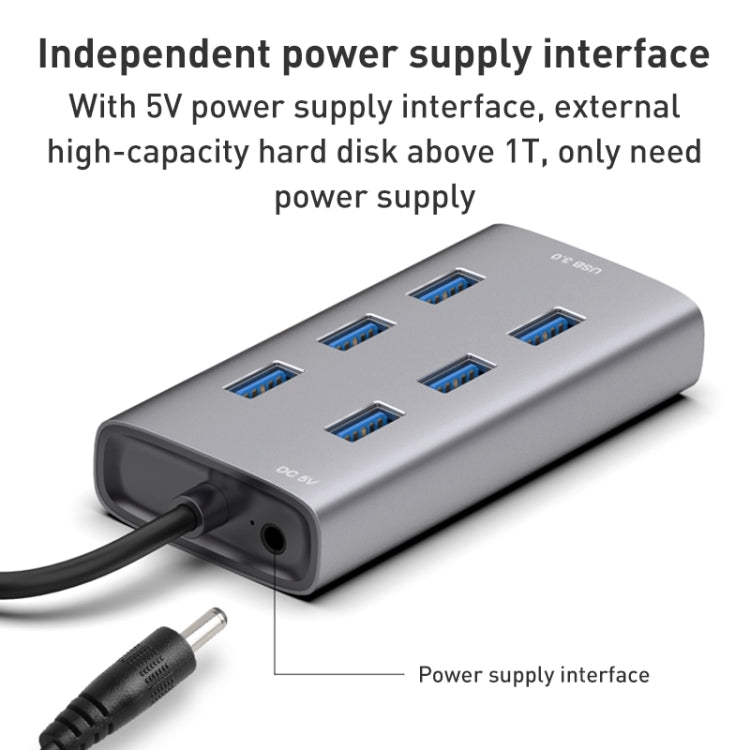 8108 7 Ports USB 3.0 to USB 3.0 HUB, Cable Length: 80cm