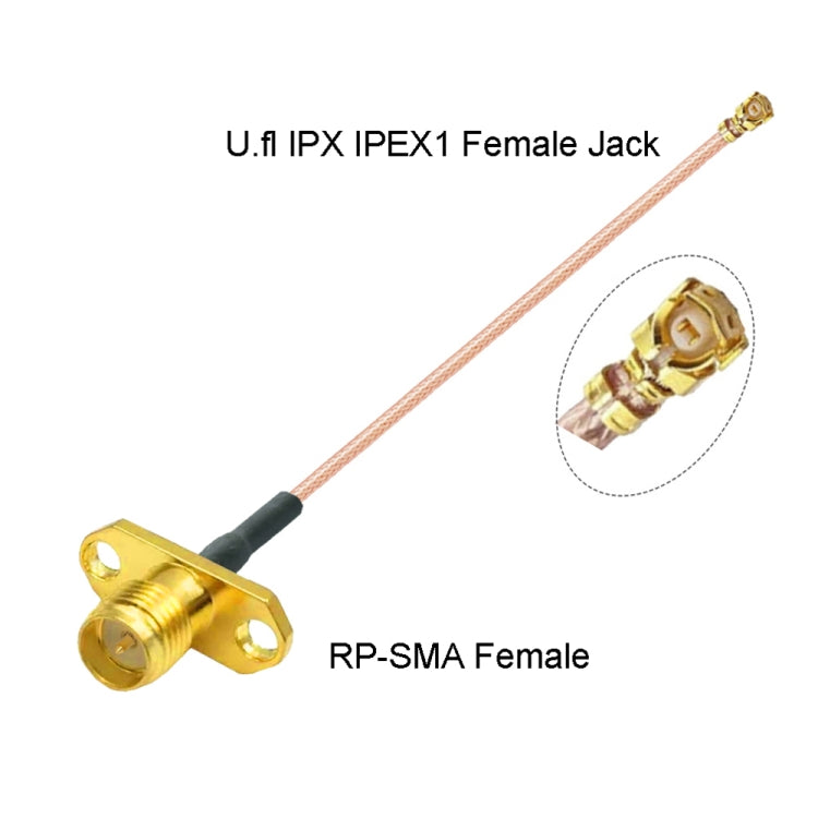 IPX Female to RP-SMA Female RG178 Adapter Cable, Length: 15cm