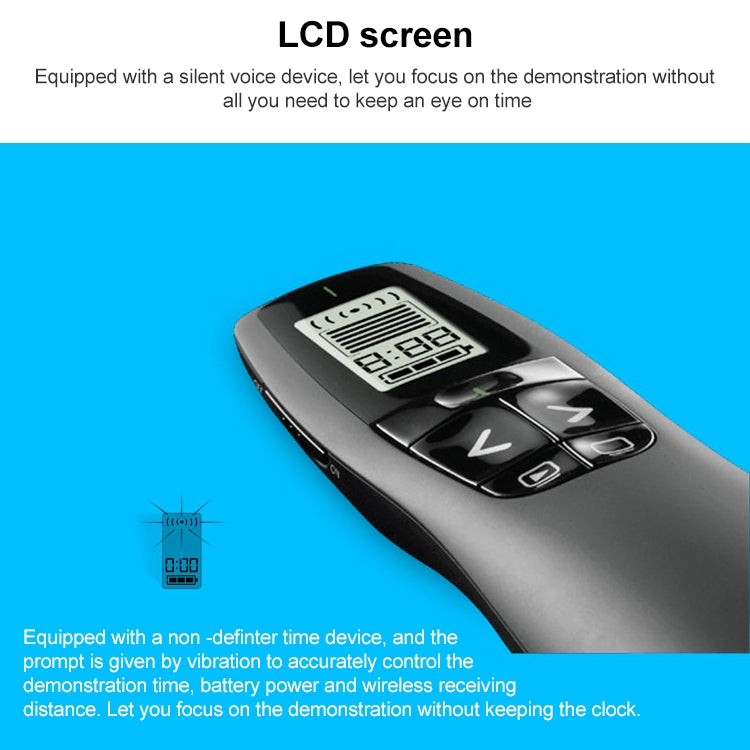 Logitech R800 2.4Ghz USB Wireless Presenter PPT Remote Control Flip Pen