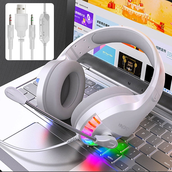 YINDIAO Q2 Head-mounted Wired Gaming Headset with Microphone, Version: Dual 3.5mm + USB