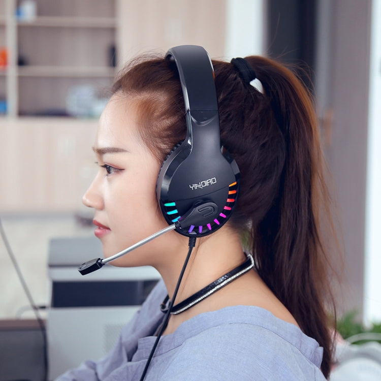 YINDIAO Q2 Head-mounted Wired Gaming Headset with Microphone, Version: Dual 3.5mm + USB