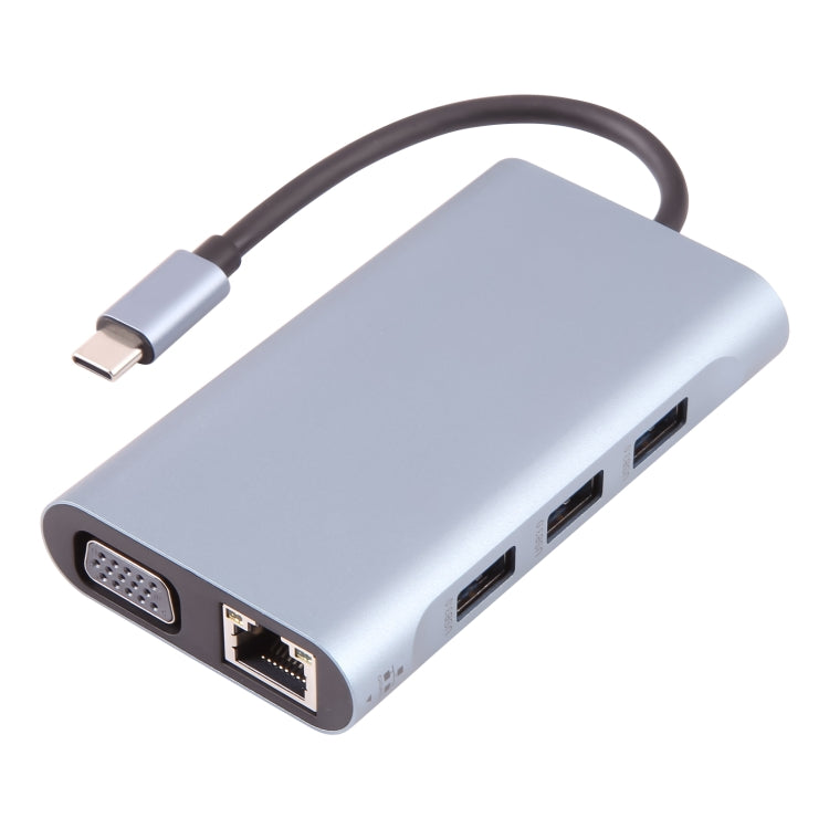 BYL-2111U3 7 in 1 USB-C / Type-C to USB Docking Station HUB Adapter