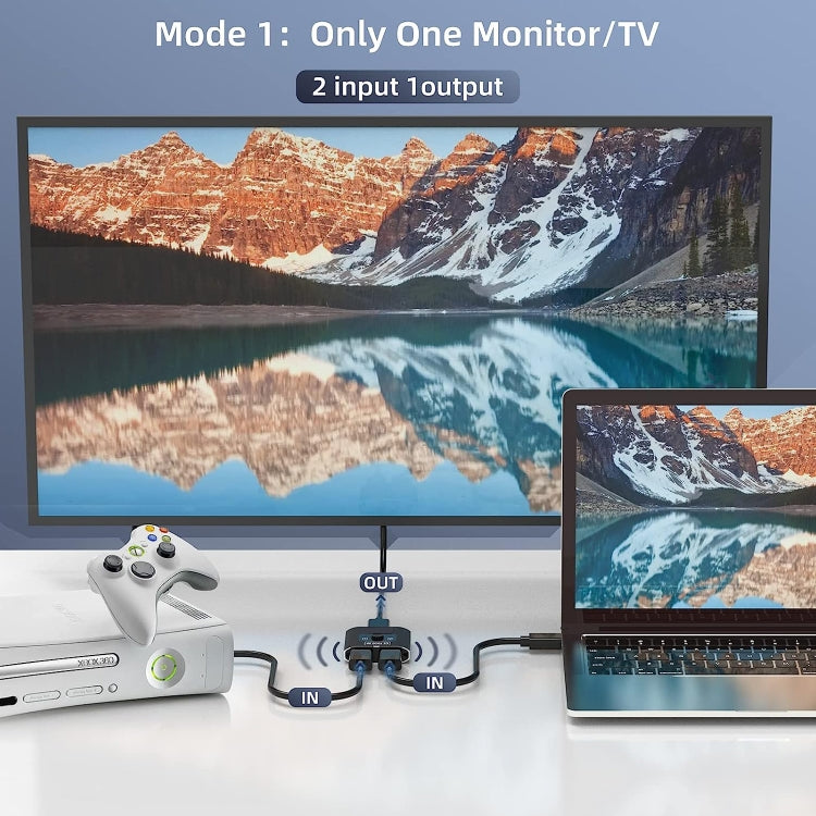 2 In 1 Out 4K HD Video Bi-Direction HDMI Switcher