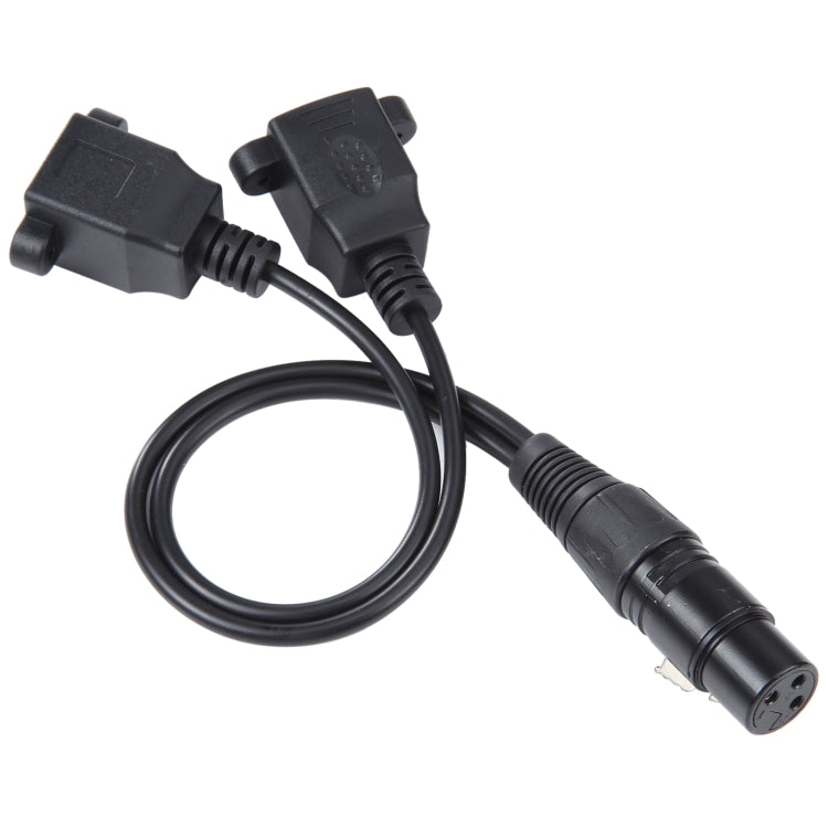 3-pin XLR Female to 2 x RJ45 Female Ethernet LAN Network Extension Cable, Cable Length: 30cm