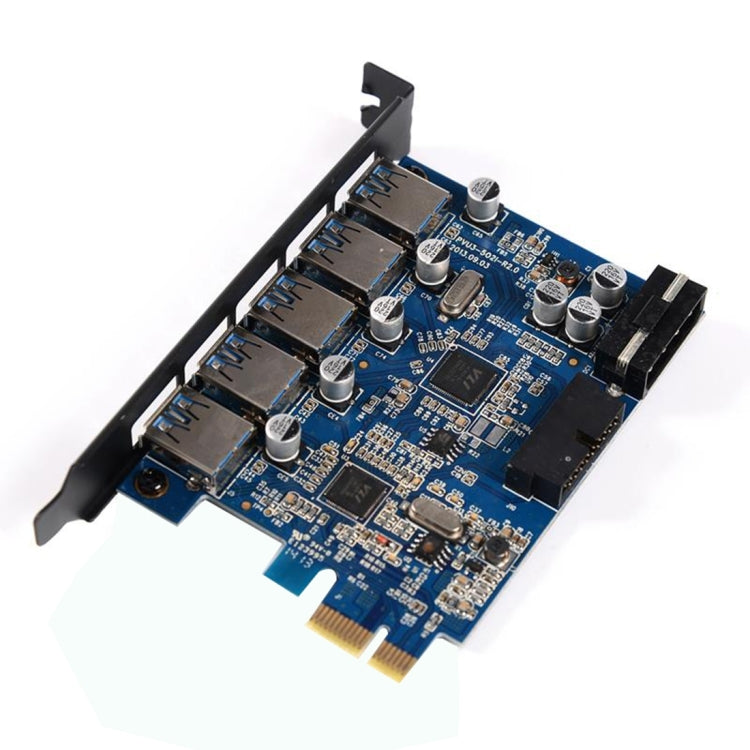 ORICO PVU3-5O2I USB3.0 * 5 + 20Pin Slot * 1 PCI Express Card for Desktop, 5Gbps Superspeed Data Transmission