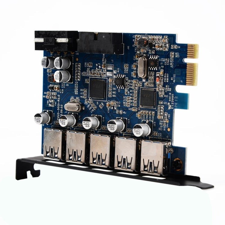 ORICO PVU3-5O2I USB3.0 * 5 + 20Pin Slot * 1 PCI Express Card for Desktop, 5Gbps Superspeed Data Transmission