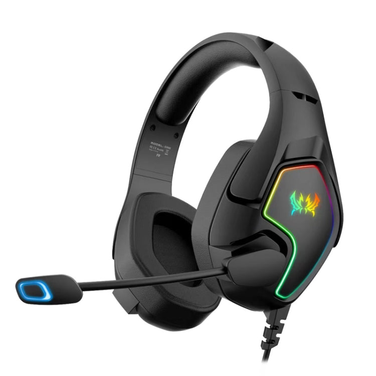 KOTION EACH G3000 3.5mm & USB Plug Stereo RGB Light Gaming Headset with Omni-directional Mic, Cable Length: 1.9m