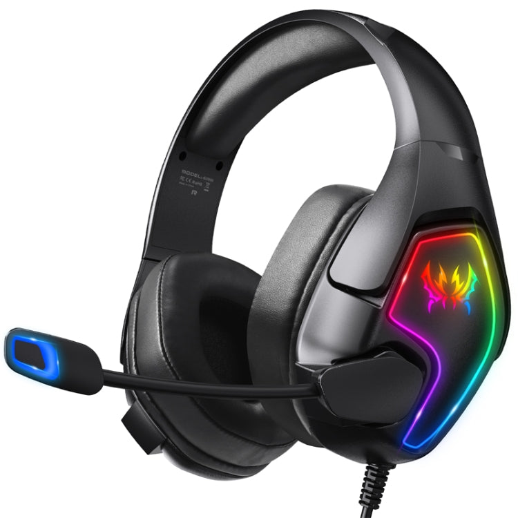 KOTION EACH G3000 3.5mm & USB Plug Stereo RGB Light Gaming Headset with Omni-directional Mic, Cable Length: 1.9m