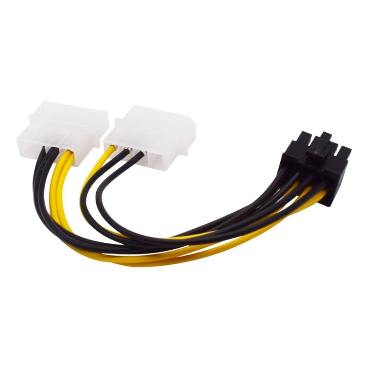 18cm Y Shape 8 Pin PCI Express to Dual 4 Pin Molex Graphics Card Power Cable