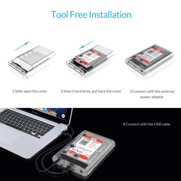 ORICO 3139C3 3.5 inch SATA HDD USB 3.1 Type-C External Hard Drive Enclosure Storage Case