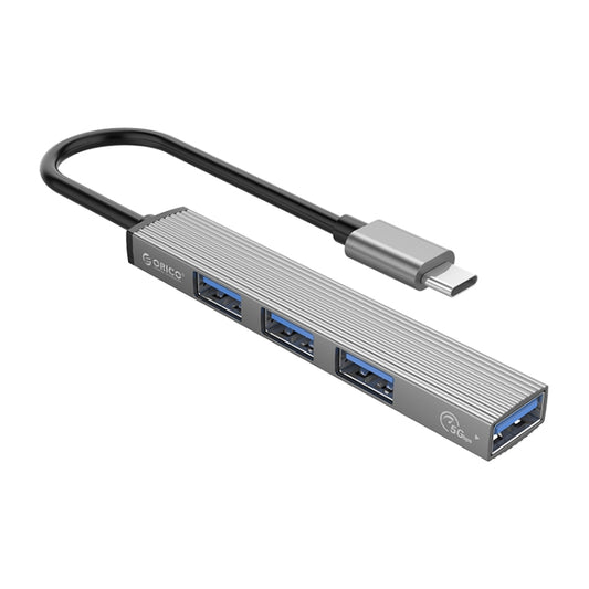 ORICO-AH-13-GY-BP USB 3.0 x 1 + USB 2.0 x 3 to USB-C / Type-C HUB Adapter