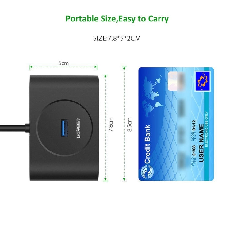 UGREEN Portable Super Speed 4 Ports USB 3.0 HUB Cable Adapter, Not Support OTG, Cable Length: 2m