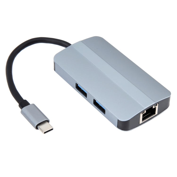 BYL-2203 6 in 1 USB-C / Type-C to USB Multifunctional Docking Station HUB Adapter