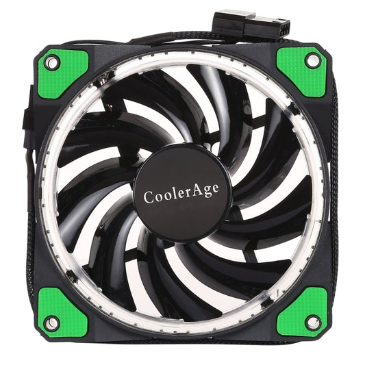 Color LED 12cm 3pin Computer Components Chassis Fan Computer Host Cooling Fan Silent Fan Cooling, with Power Connection Cable & Green Light