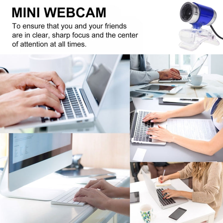 HXSJ A860 30fps 480P HD Webcam for Desktop / Laptop, with 10m Sound Absorbing Microphone, Length: 1.4m