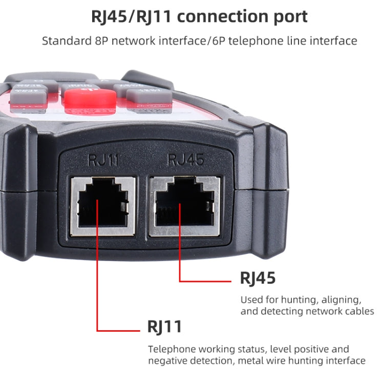 BENETECH GT66 RJ11 / RJ45 Multifunctional Cable Tester Line Finder Net Cable Detector