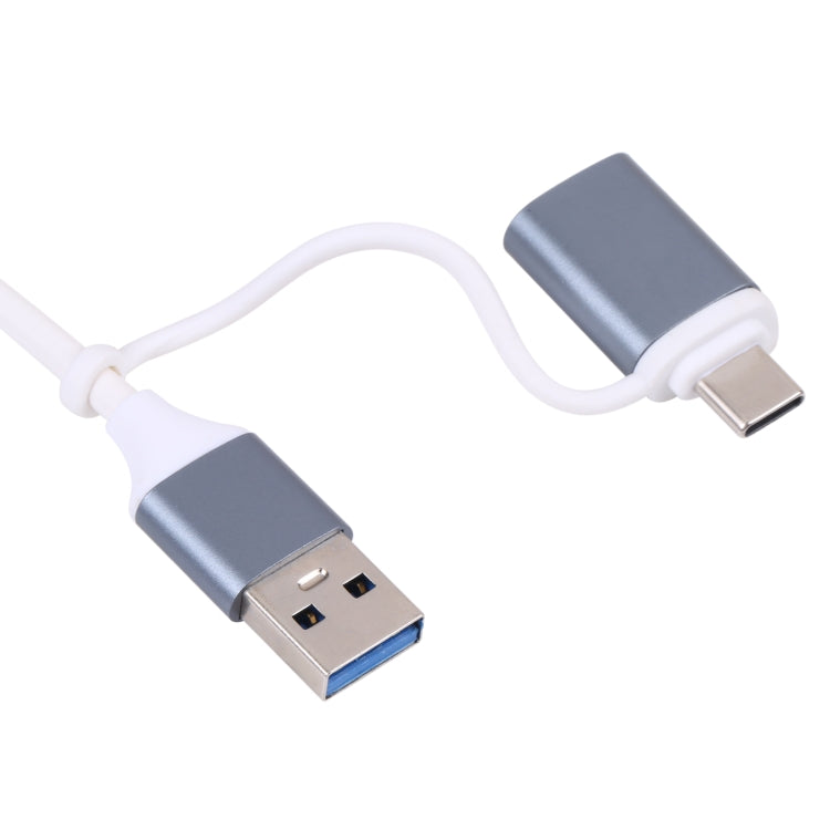 A-807 5 in 1 USB 3.0 and Type-C / USB-C to USB 3.0 HUB Adapter Card Reader