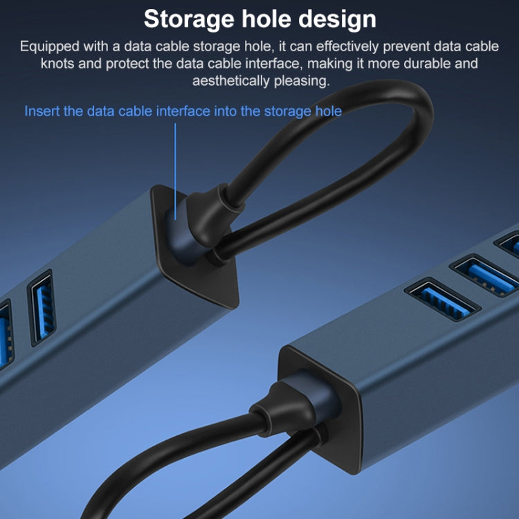 RDS 6307-4 USB-C / Type-C to USB3.0 + Triple USB2.0 4 in 1 HUB Adapter