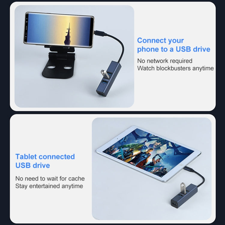 RDS 6307-4 USB-C / Type-C to USB3.0 + Triple USB2.0 4 in 1 HUB Adapter