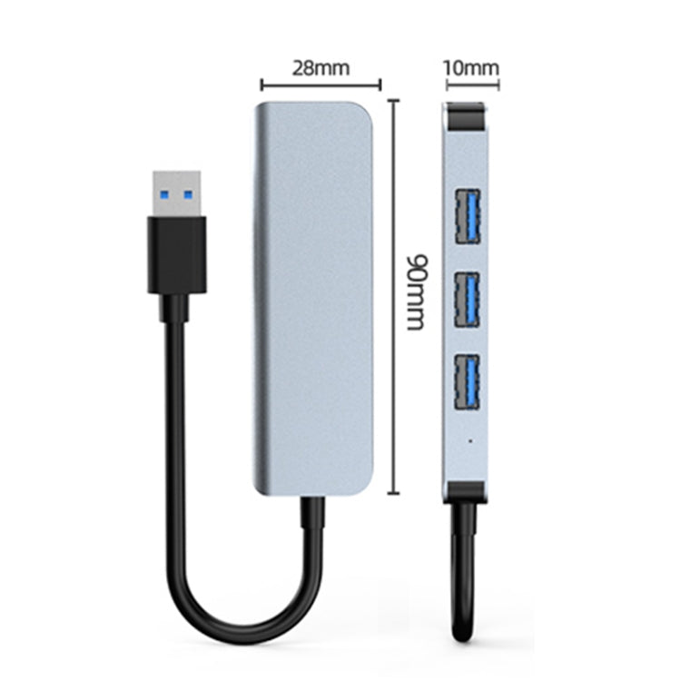 BYL-2013U 4 in 1 USB to USB 3.0 x 1 + USB 2.0 x 3 HUB Adapter