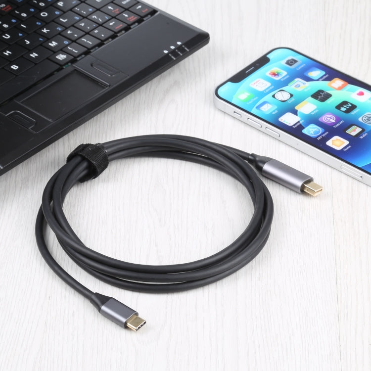 USB-C / Type-C Male to 4K 60Hz Mini DP Male Adapter Cable, Length: 1.8m