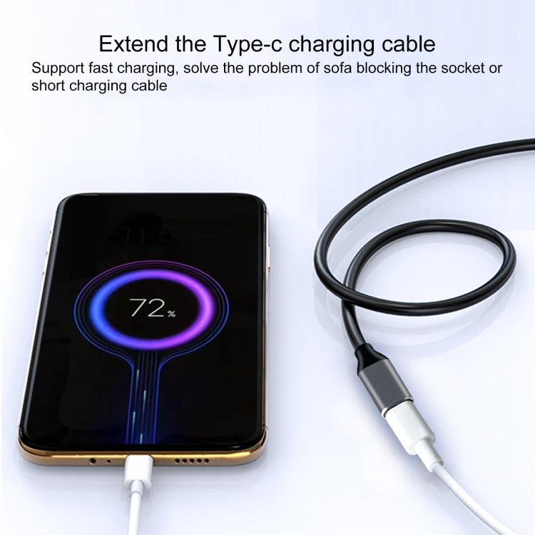 USB-C / Type-C Male to USB-C / Type-C Female Adapter Cable, Cable Length: 1m