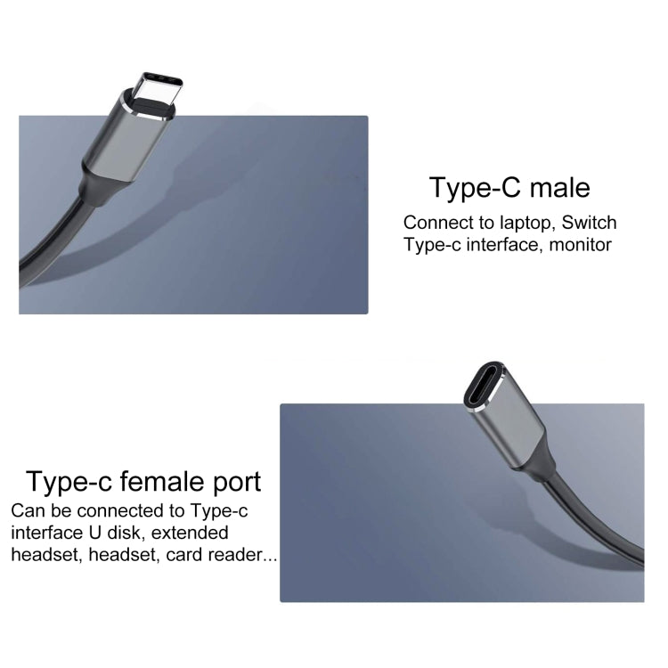 USB-C / Type-C Male to USB-C / Type-C Female Adapter Cable, Cable Length: 25cm