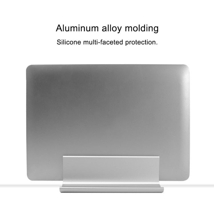 Universal Portable Aluminum Alloy Single Slot Width Adjustable Laptop Vertical Radiating Storage Stand Base