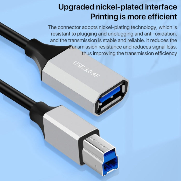 USB-C / Type-C 3.1 to USB 3.0 Male Square Port Printer Data Transmission Extension Cable, Length:1.2m