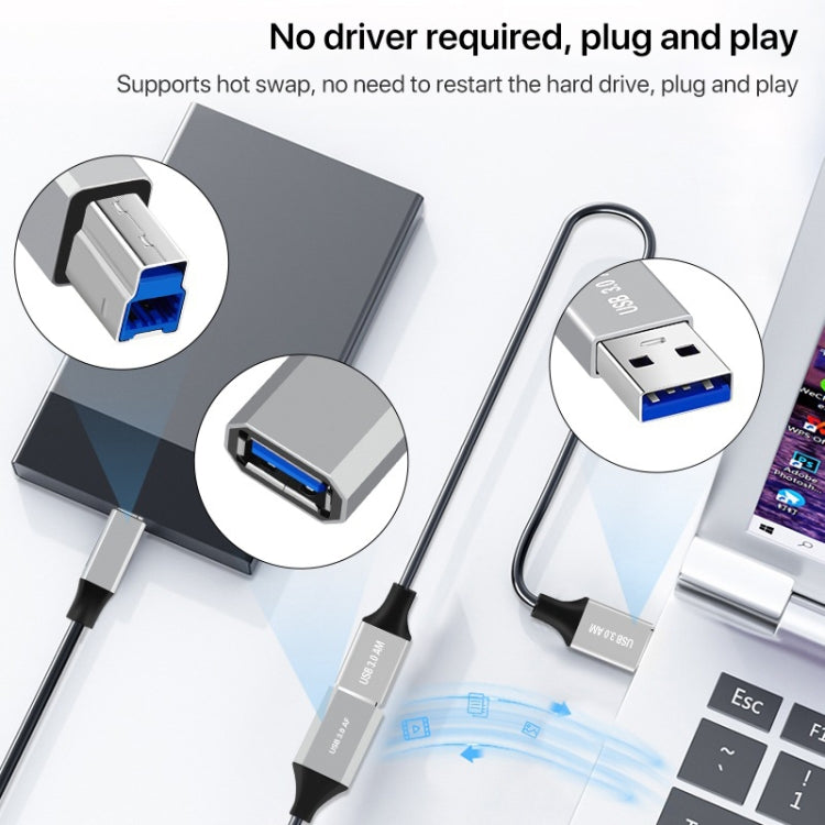 USB-C / Type-C 3.1 to USB 3.0 Male Square Port Printer Data Transmission Extension Cable, Length:1.2m