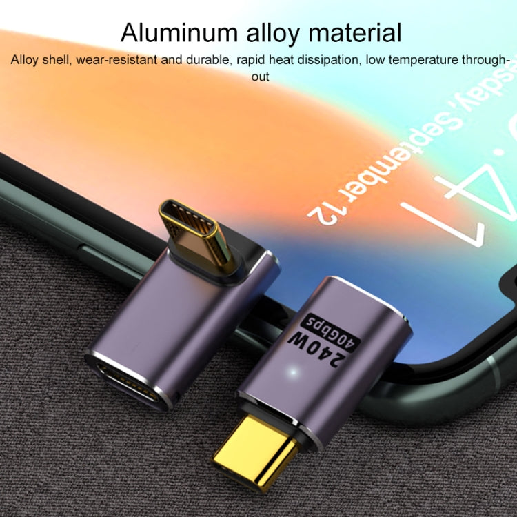 240W USB-C/Type-C Female to USB-C/Type-C Female 40Gbps Straight Adapter with Light