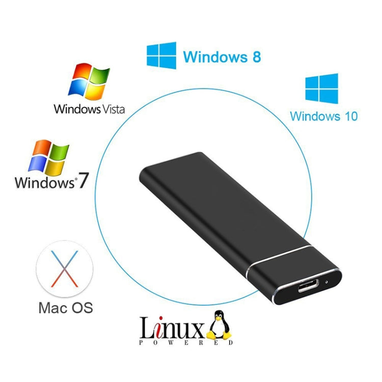 M.2 NGFF to USB-C / Type-C USB 3.1 Interface Aluminum Alloy SSD Enclosure