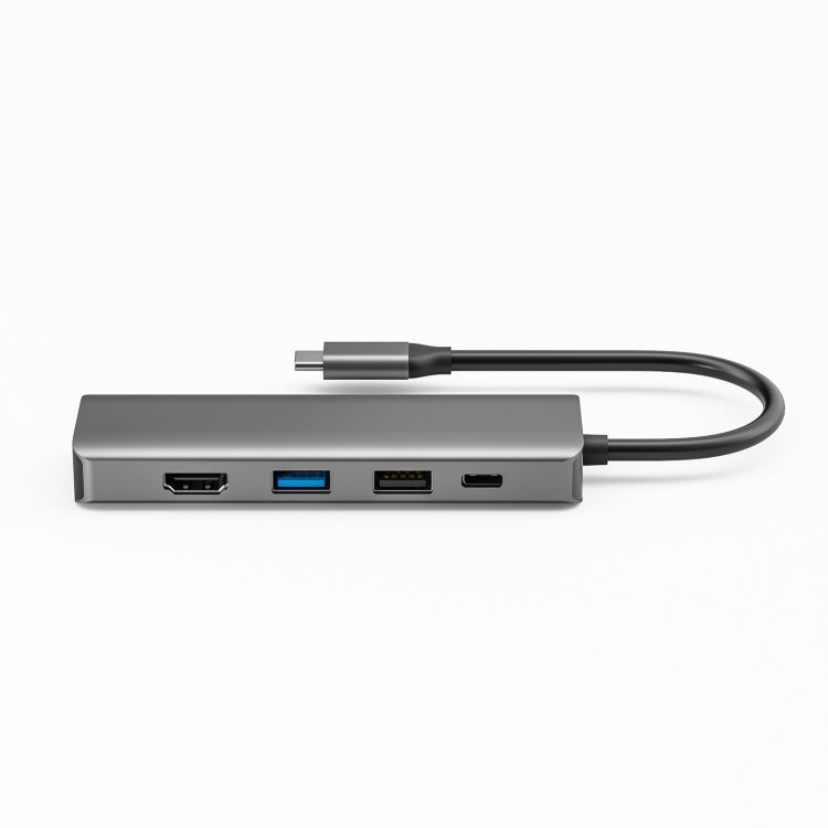 TS08 8 in 1 PD + HDMI + VGA + AUX + USB3.0 + USB2.0 + SD + TF to USB-C / Type-C HUB Adapter