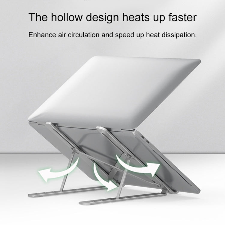 Portable Adjustable Laptop Stand Desktop Lifting Height Increase Rack Folding Heat Dissipation Holder, Style: Ordinary