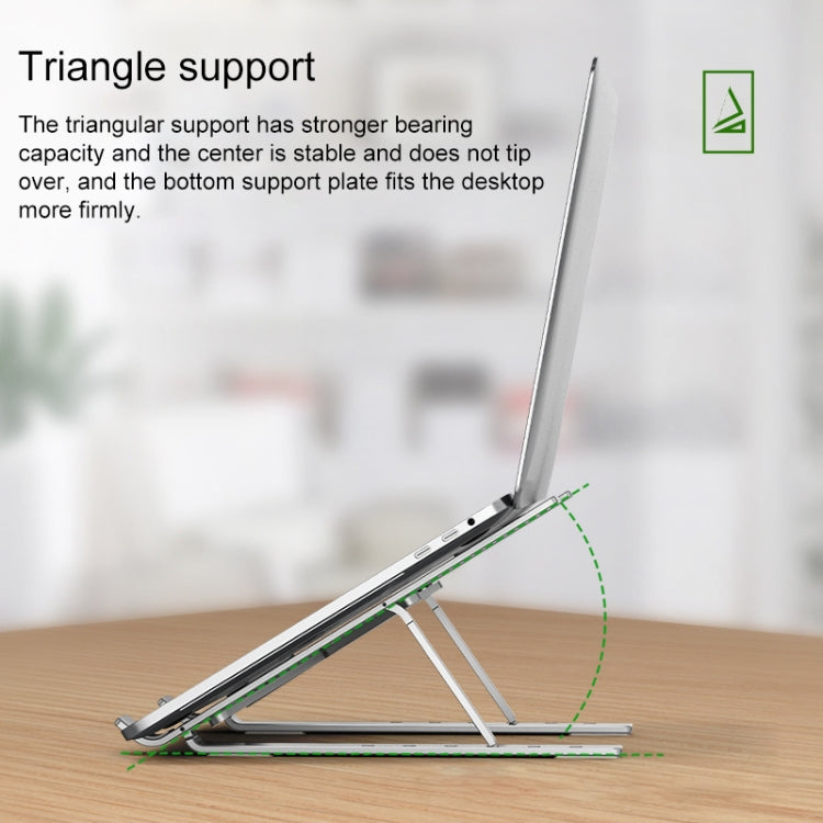 Portable Adjustable Laptop Stand Desktop Lifting Height Increase Rack Folding Heat Dissipation Holder, Style: Ordinary