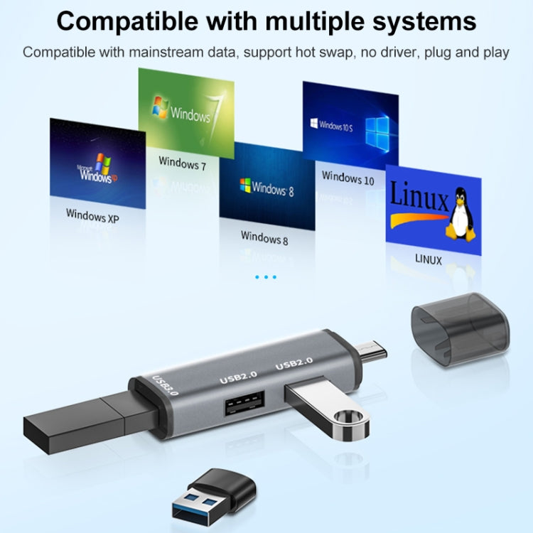 ADS-302C 3 In 1 Multi-function Type-C / USB-C HUB Docking Station