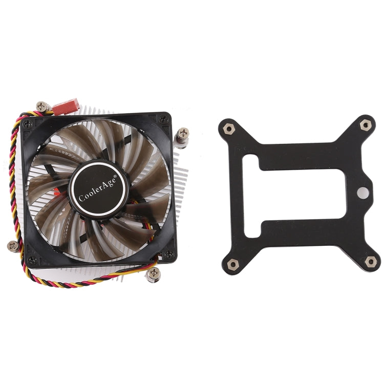 CoolerAge 1155-1U DC 12V 2000PRM 30.5cfm Copper Core Heatsink Hydraulic Bearing Cooling Fan CPU Cooling Fan for Intel 1150 1156 1151