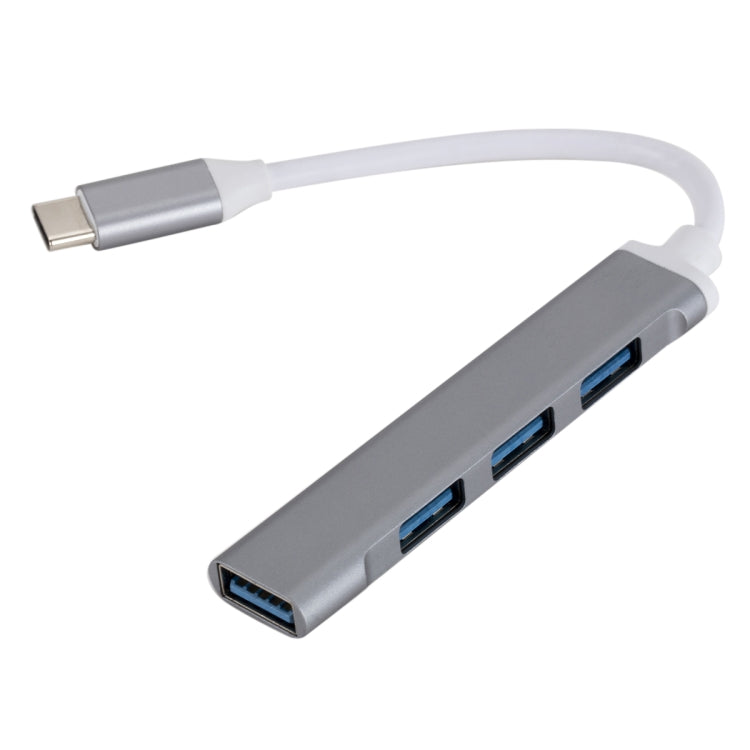 C809 USB 3.0 x 1 + USB 2.0 x 3 to USB-C / Type-C Multi-function Splitter HUB Adapter