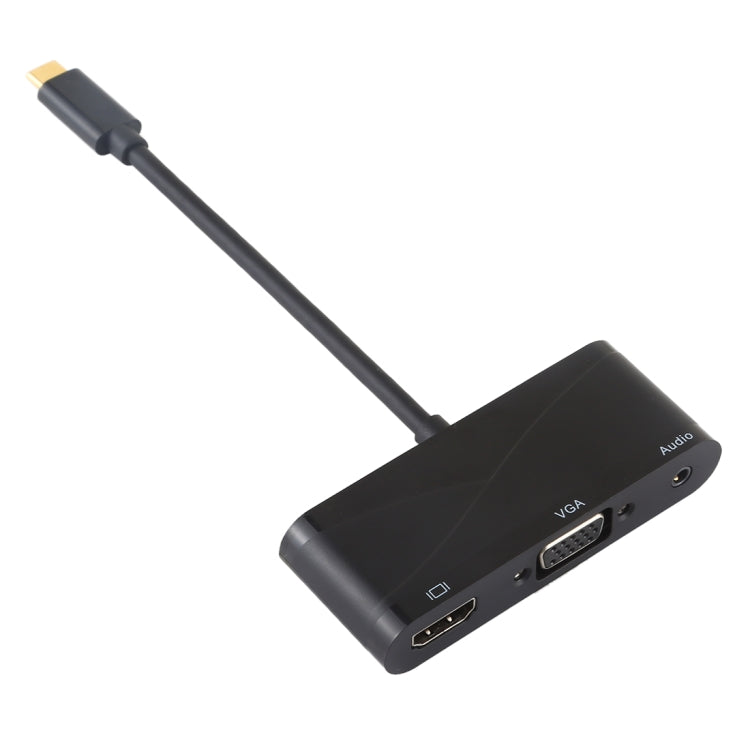 USB 2.0 + Audio Port + VGA + HDMI to USB-C / Type-C HUB Adapter